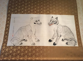 三峯神社に残されているニホンオオカミ図画